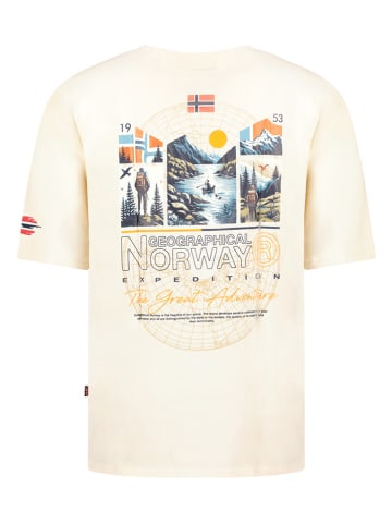 Geographical Norway Koszulka "Jembark" w kolorze kremowym