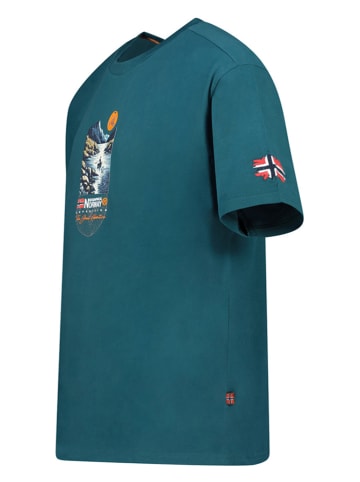 Geographical Norway Koszulka "Jembark" w kolorze morskim