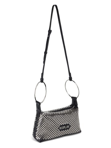 Replay Umhängetasche in Silber/ Schwarz - (B)26 x (H)15 x (T)9 cm
