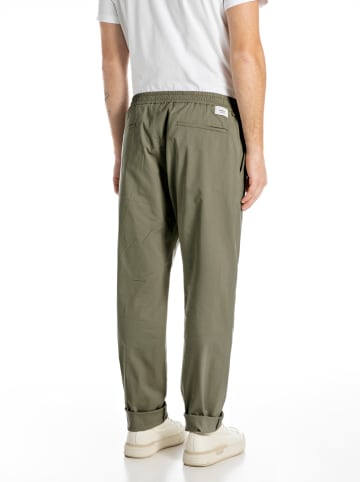 Replay Stoffen broek kaki