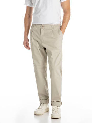 Replay Stoffen broek beige