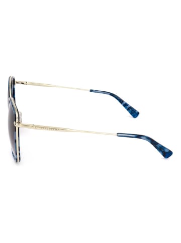 Longchamp Damen-Sonnenbrille in Blau/ Gold