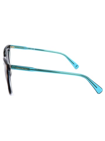 Longchamp Damen-Sonnenbrille in Braun/ Blau