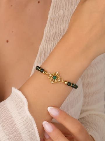 L'Atelier de Gaia Vergulde armband met edelstenen