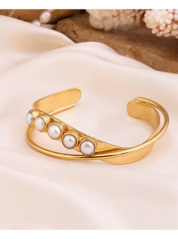 L'Atelier de Gaia Vergulde armband met parels