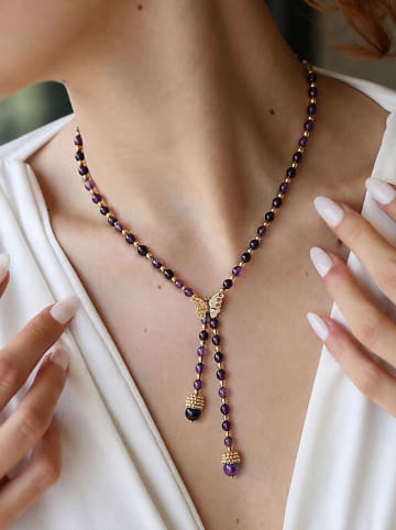 L'Atelier de Gaia Vergulde ketting met sierelement - (L)55 cm