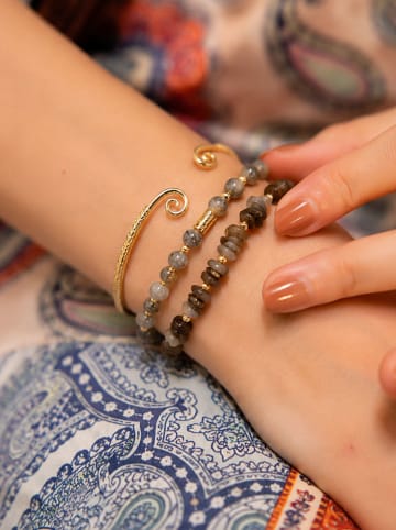 L'Atelier de Gaia 3-delige set: armbanden met edelstenen