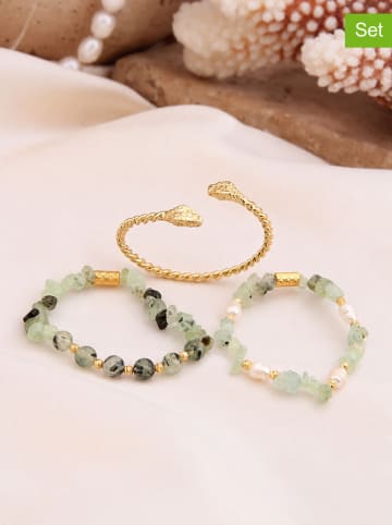 L'Atelier de Gaia 3er-Set: Armschmuck mit Edelsteinen