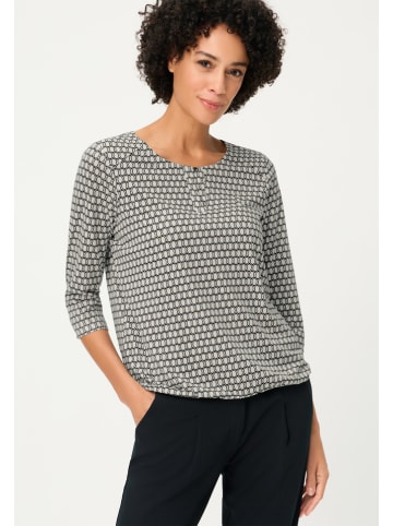 Olsen Longsleeve in Schwarz/ Beige