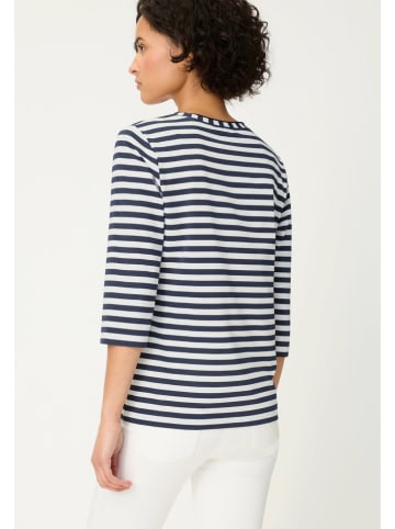 Olsen Longsleeve in Weiß/ Dunkelblau