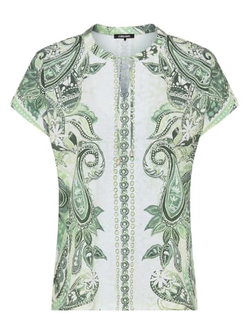 Olsen Bluse in Khaki/ Weiß