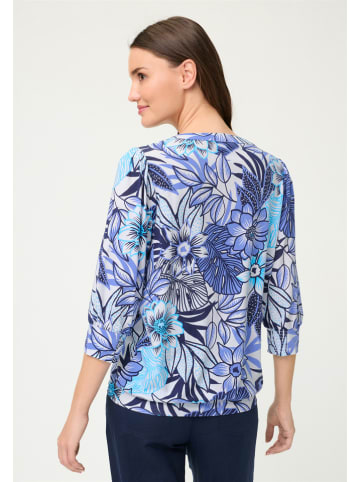 Olsen Bluse in Blau/ Weiß/ Lila