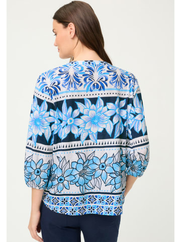 Olsen Blouse lichtblauw/donkerblauw/wit