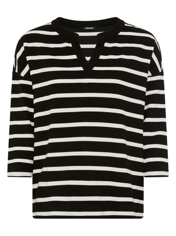 Olsen Sweatshirt in Weiß/ Schwarz