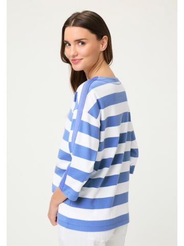 Olsen Sweatshirt in Hellblau/ Weiß