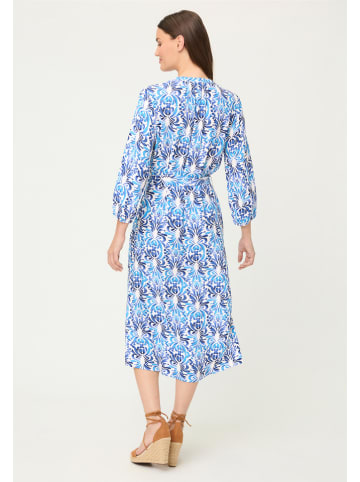 Olsen Jurk lichtblauw/wit