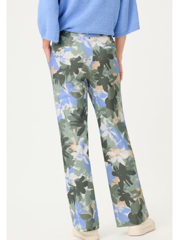 Olsen Marlenehose in Khaki/ Hellblau