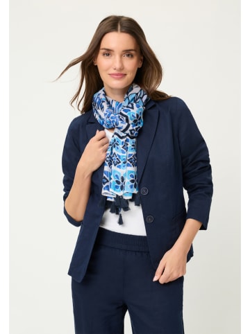 Olsen Sjaal blauw/crème