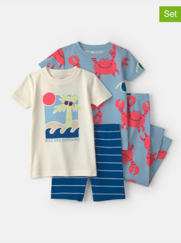 carter's 2-delige set: pyjama's crème/blauw