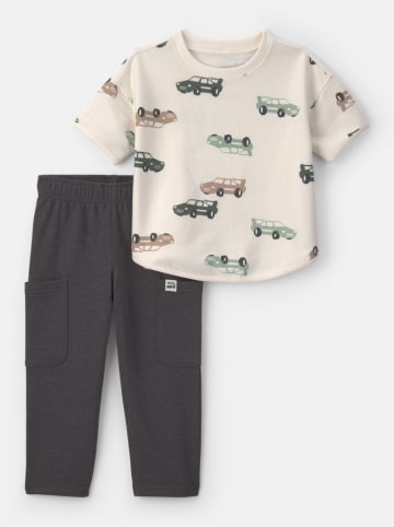 carter's 2tlg. Outfit in Beige/ Anthrazit