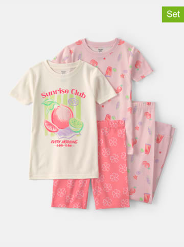 carter's Piżamy (2 szt.) w kolorze kremowo-jasnoróżowym