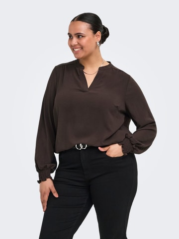 ONLY Carmakoma Bluse in Braun