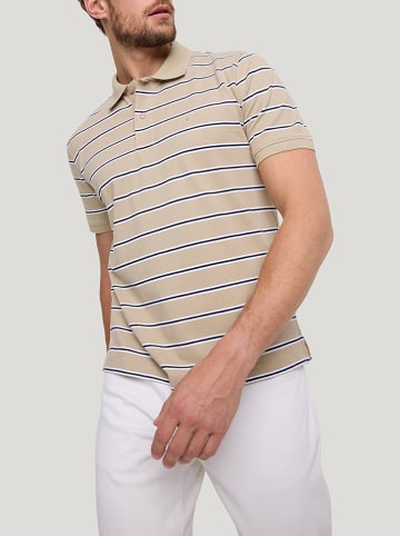 Pierre Cardin Koszulka polo w kolorze beżowo-czarnym