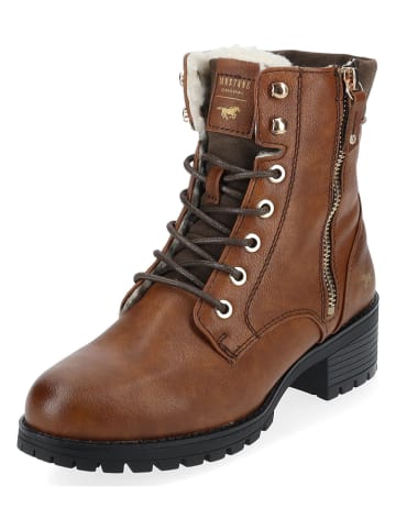 MUSTANG SHOES Botki w kolorze jasnobrązowym