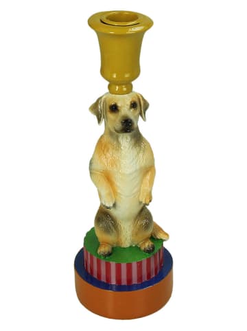 Kersten Kaarshouder "Dog" beige/meerkleurig - (H)23 x Ø 8 cm