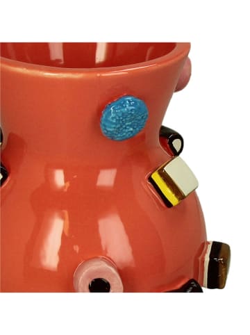 Kersten Vase "Candy" in Orange/ Bunt - (B)16 x (H)21,8 x (T)15,4 cm