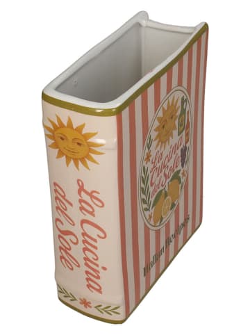 Kersten Vaas "La Cucina" crème/oranje - (B)16 x (H)20 x (D)6,3 cm