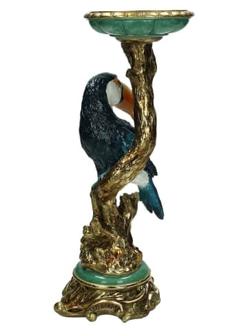 Kersten Świecznik ''Toucan' w kolorze czarno-złotym - wys. 13 x 30 x 10 cm