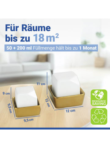 Wenko 2er-Set: Luftbefeuchter "Cleo" in Gold/ Weiß