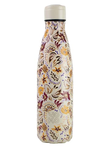 Yoko Design Isoleerfles "Marbella" crème/meerkleurig - 500 ml