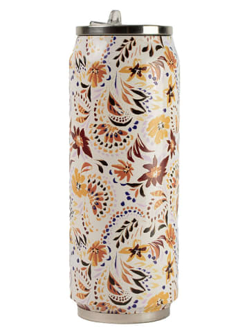 Yoko Design Kubek termiczny "Marbella" w kolorze kremowym ze wzorem - 500 ml