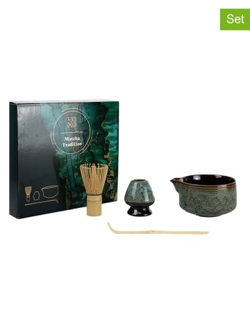 Yoko Design 4-częściowy zestaw "Tradition" w kolorze zielono-brązowym do matchy