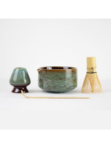 Yoko Design 4-częściowy zestaw "Tradition" w kolorze zielono-brązowym do matchy