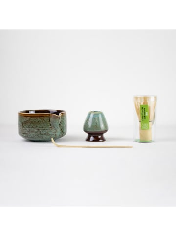 Yoko Design 4tlg. Matcha-Set "Tradition" in Grün/ Braun