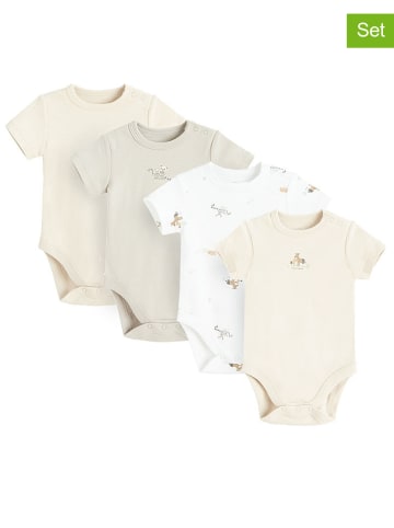 COOL CLUB 4-delige set: rompers beige/wit