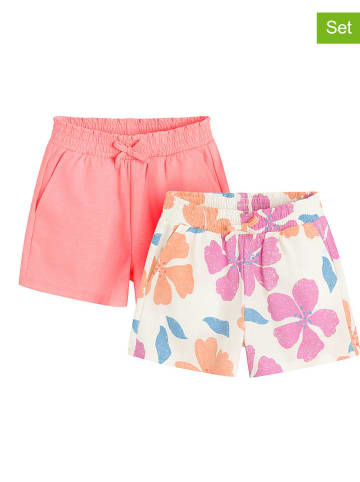 COOL CLUB 2er-Set: Shorts in Creme/ Rosa
