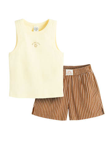 COOL CLUB 2tlg. Outfit in Hellbraun/ Gelb