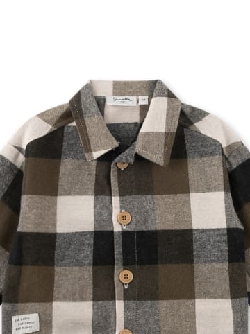 Sanetta Kidswear Hemd in Khaki/ Creme