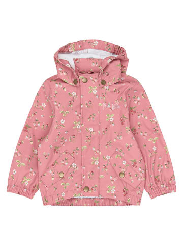 Petit Piao 2-delige regenoutfit lichtroze/rood