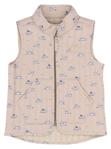 Petit Piao Doorgestikte bodywarmer beige