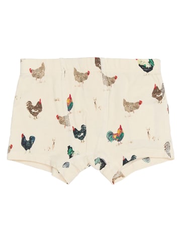 Petit Piao 2-delige set: boxershorts beige/groen