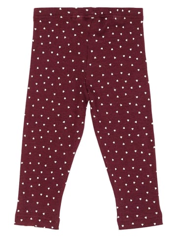 Petit Piao Leggings "Modal Heart" in Rot