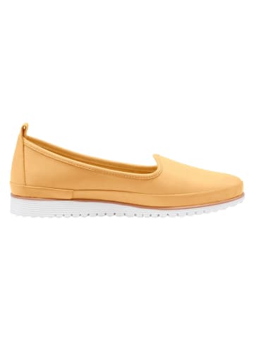 Heine Leder-Slipper in Gelb