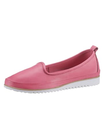 Heine Leder-Slipper in Pink