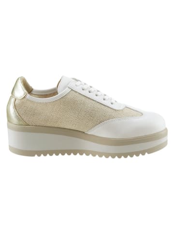 Heine Schnürschuhe in Weiß/ Beige