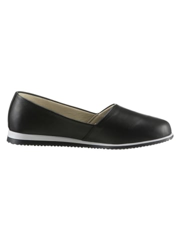 Heine Leder-Slipper in Schwarz